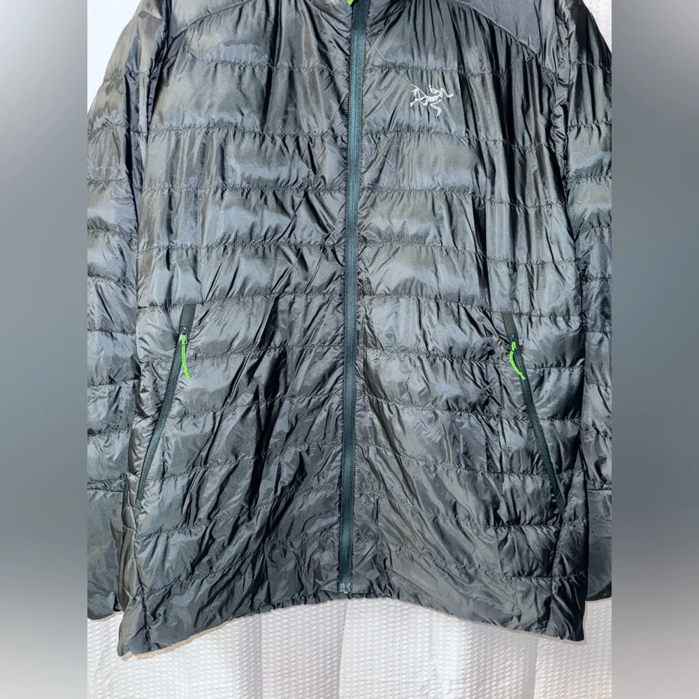 Arc'teryx Down Jacket Mens XL Gray Hooded Lightweight Puffer Cerium Hoody